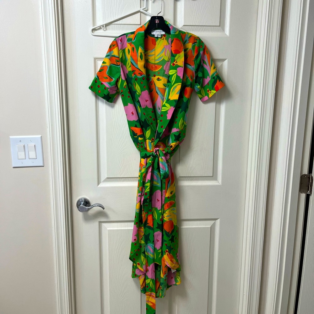 Wrap dress, midi length